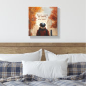 Outro Planeta (com frase) Canvas Afdruk (Insitu (Slaapkamer))