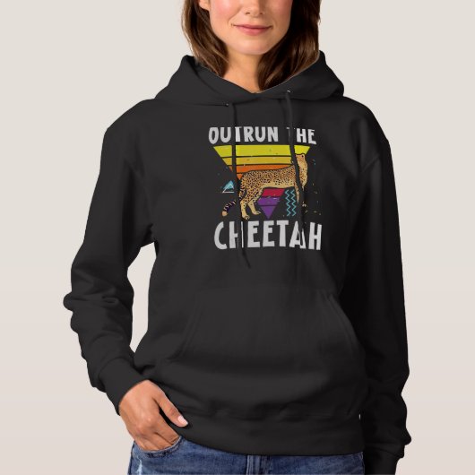 Outrun The Cheetah Wildlife Animal Zookeeper Hoodie (Voorkant)