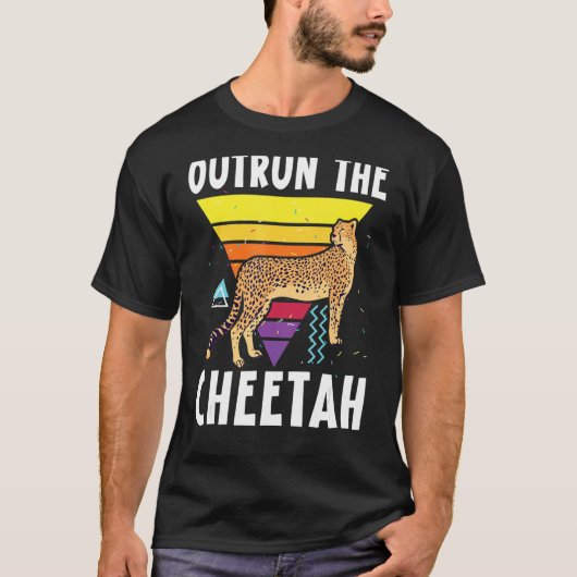 Outrun The Cheetah Wildlife Animal Zookeeper T-shirt (Voorkant)