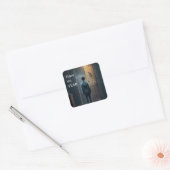 Outside the House Vierkante Sticker (Envelop)