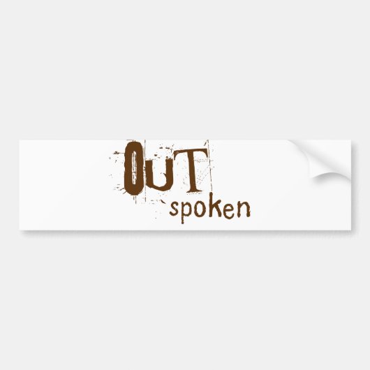 OUTSpoken Bumpersticker (Voorkant)