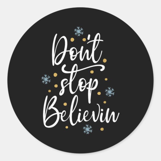 Outstading For Melanin Don't Stop Believing - Men' Ronde Sticker (Voorkant)