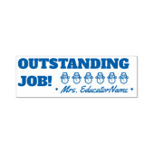 "OUTSTANDING JOB!" + Rubberstempel voor instructeu Zelfinktende Stempel (Design)