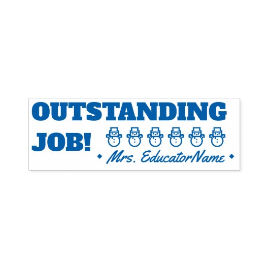 "OUTSTANDING JOB!" + Rubberstempel voor instructeu Zelfinktende Stempel (Design)