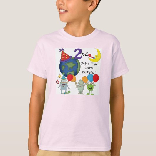 Outta Deze Wereld 2e Verjaardag Tshirts (Voorkant)