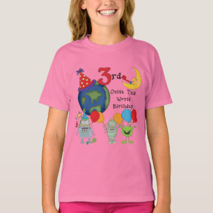 Outta Deze Wereld 3e Verjaardag T-shirts en gesche