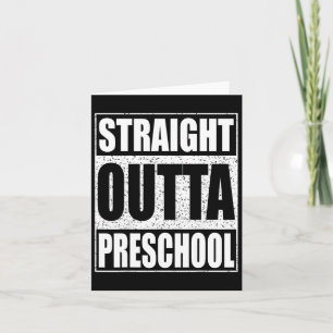 Outta kleuterschool Jongen Meisje Afstuderen Shirt Kaart