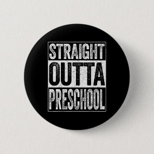 Outta kleuterschool Jongen Meisje Afstuderen Shirt Ronde Button 5,7 Cm