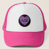 Outta My League Neon Heart Trucker Hat 💖⚾ Trucker Pet (Voorkant)