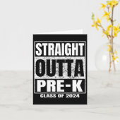 Outta Pre-k School CL van 2024 Grappig Afstuderen Kaart (Gele Bloem)
