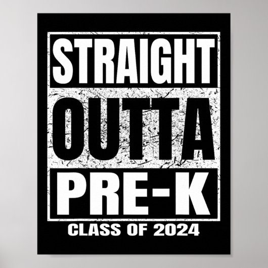 Outta Pre-k School CL van 2024 Grappig Afstuderen Poster (Voorkant)