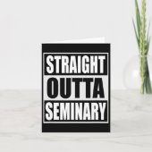 Outta Seminary Funny Preacher Afstuderen Kaart (Voorkant)