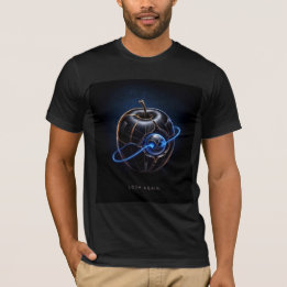 OUTTA SPACE — Blauwe appel: T-shirt met doorboring