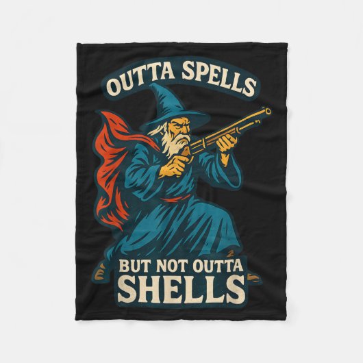 Outta Spells But Not Outta Shells Vintage  Fleece Deken (Voorkant)