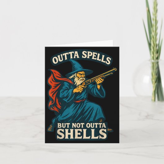 Outta Spells But Not Outta Shells Vintage Kaart (Voorkant)