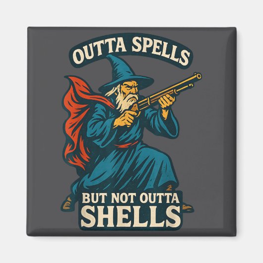 Outta Spells But Not Outta Shells Vintage  Magneet (Voorkant)