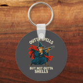 Outta Spells But Not Outta Shells Vintage Sleutelhanger (Voorkant)