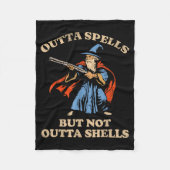 Outta Spells But Not Outta Shells Wizard Fantasy M Fleece Deken (Voorkant)