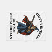 Outta Spells But Not Outta Shells Wizard Fantasy M Fleece Deken (Voorkant (Horizontaal))