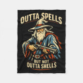 Outta Spells But Not Outta Shells Wizard Fantasy M Fleece Deken (Voorkant)