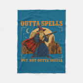Outta Spells But Not Outta Shells Wizard Fantasy M Fleece Deken (Voorkant)