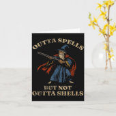 Outta Spells But Not Outta Shells Wizard Fantasy M Kaart (Gele Bloem)