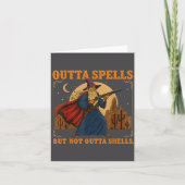 Outta Spells But Not Outta Shells Wizard Fantasy M Kaart (Voorkant)