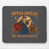 Outta Spells But Not Outta Shells Wizard Fantasy M Muismat (Voorkant)