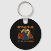 Outta Spells But Not Outta Shells Wizard Fantasy M Sleutelhanger (Voorkant)