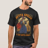Outta Spells But Not Outta Shells Wizard Fantasy M T-shirt (Voorkant)