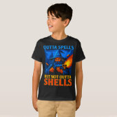 Outta Spells But Not Outta Shells Wizard Fantasy M T-shirt (Voorkant volledig)