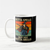Outta Spells But Not Outta Shells Wizard Retro Fan Koffiemok (Links)