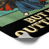 Outta Spells But Not Outta Shells Wizard Retro Fan Poster (Hoek)