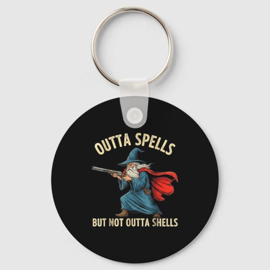 Outta Spells But Not Shells Wizard Meme  Sleutelhanger (Voorkant)