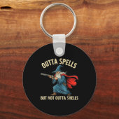 Outta Spells But Not Shells Wizard Meme  Sleutelhanger (Voorkant)