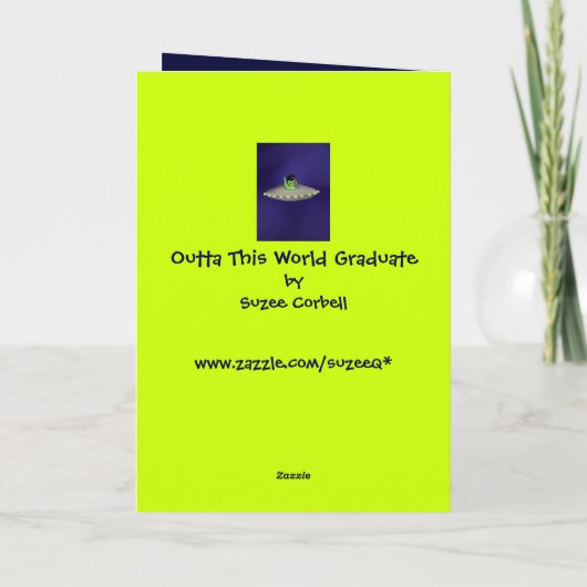 Outta This World Afstuderen kaart (Achterkant)