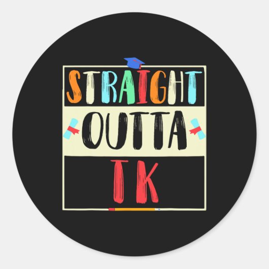 Outta TK Afstuderen TK Afstuderen Overgangsnier Ronde Sticker (Voorkant)