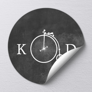  ouwe donkere bruiloft ronde sticker