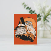  ouwe heks en haar Owl Briefkaart (Staand voorkant)