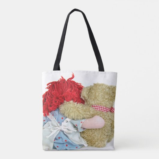 ouwe lof met teddy beer tote bag (Achterkant)