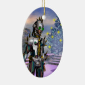 OUWJAARSAVOND VAN EEN CYBORG KERAMISCH ORNAMENT (Rechts)