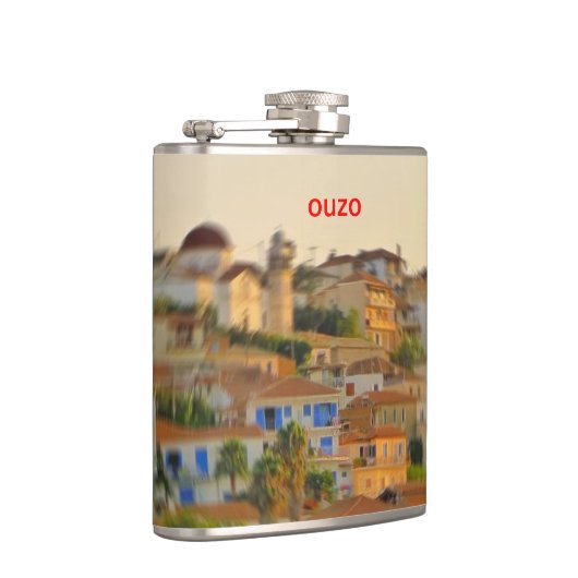 Ouzo - Koroni Uitzicht Heupfles (Rechts)