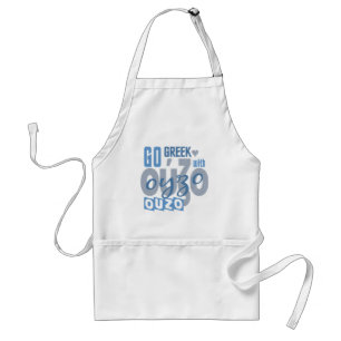 Ouzo-schort - kies stijl en kleur standaard schort