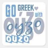 Ouzo-stickers Vierkante Sticker (Voorkant)