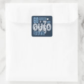 Ouzo-stickers Vierkante Sticker (Tas)