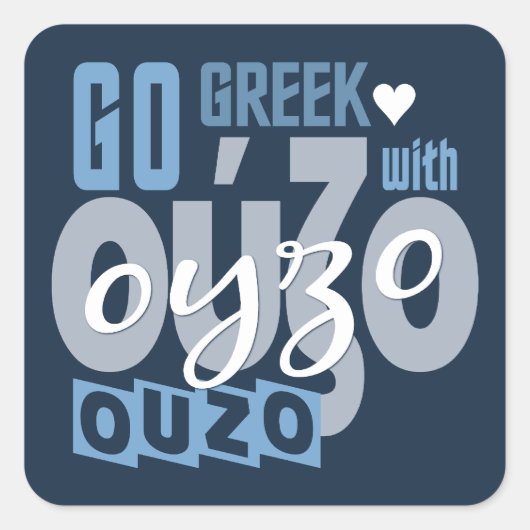 Ouzo-stickers Vierkante Sticker (Voorkant)