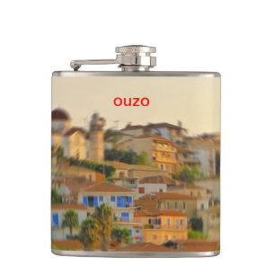 Ouzo - Uitzicht Koroni Heupfles
