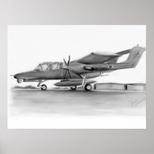 OV10 Bronco-vliegtuig Poster
