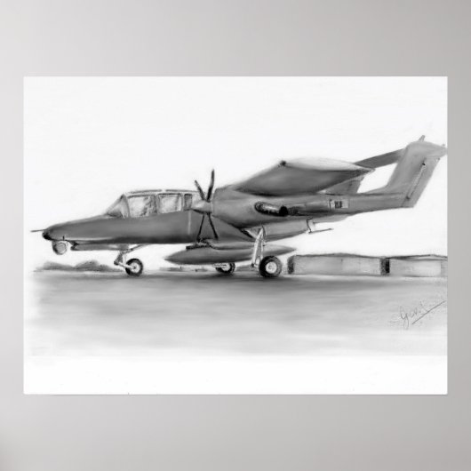 OV10 Bronco-vliegtuig Poster (Voorkant)