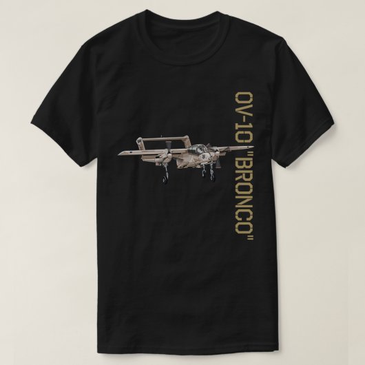 OV10 Bronco Warbird Airplane T-shirt (Design voorkant)